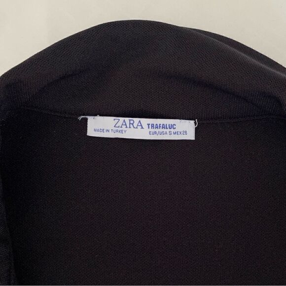 zara black front button up trafaluc dress long sleeves - Picture 10 of 10